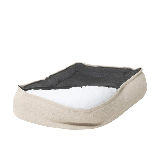 Indie & Scout Pet Boucle Bolster Stone - L