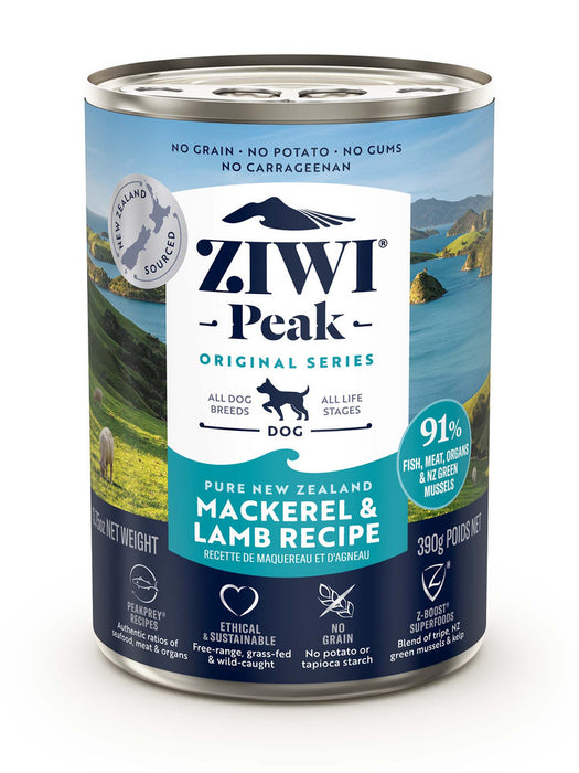 Ziwi Peak Dog Can Mackerel & Lamb 390g