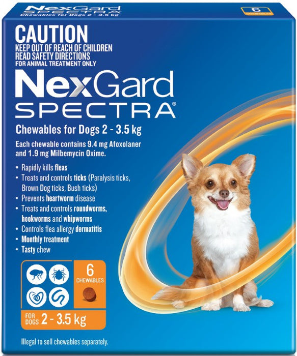 Nexgard Spectra Very Small Dog Orange