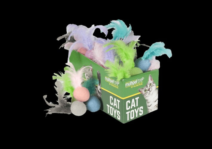 Multipet FELT BALL W/FEATHER C
