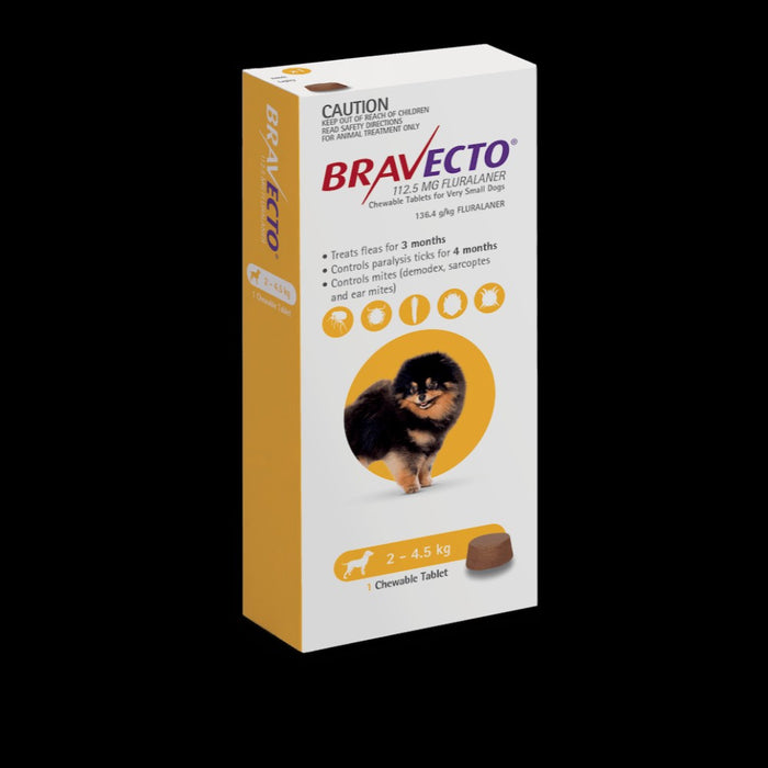 Bravecto Chew XSml Dog 2-4.5kg
