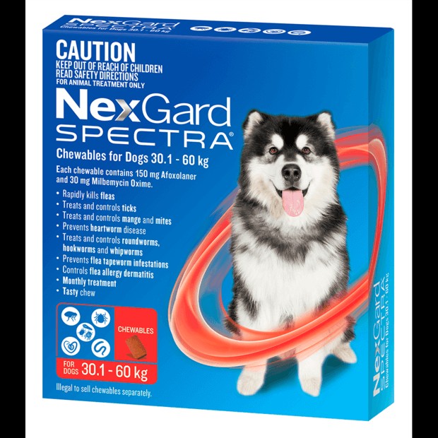 Nexgard Spectra Extra Large Dog Red