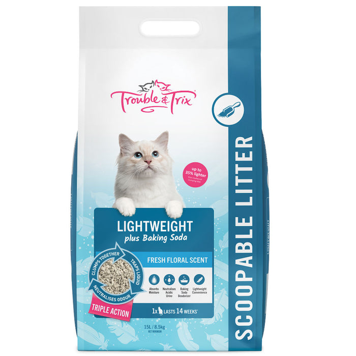 Trouble & Trix Light Weight Litter With Baking Soda 15L