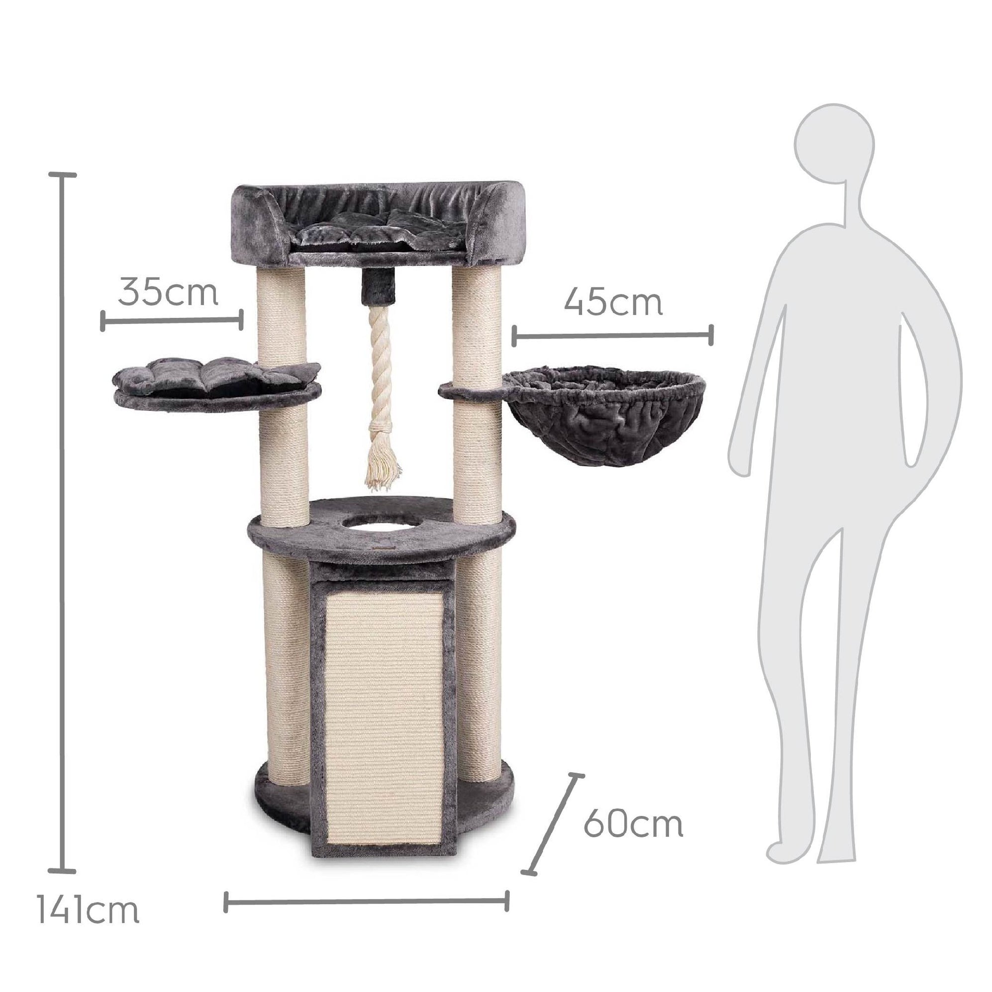 Kazoo Kitty Scratch & Sleep Post — Pet Superstore