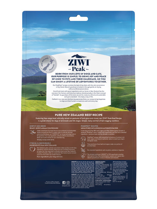 Ziwi Peak Air Dried Dog Food Beef [Sz:454g]