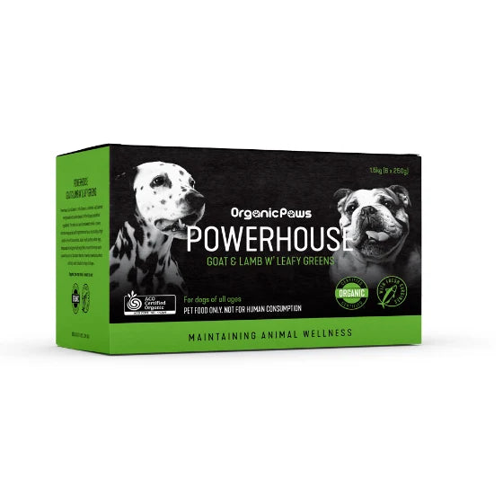 ORGANIC PAWS Powerhouse Goat & Lamb w' Leafy Greens 1.5kg