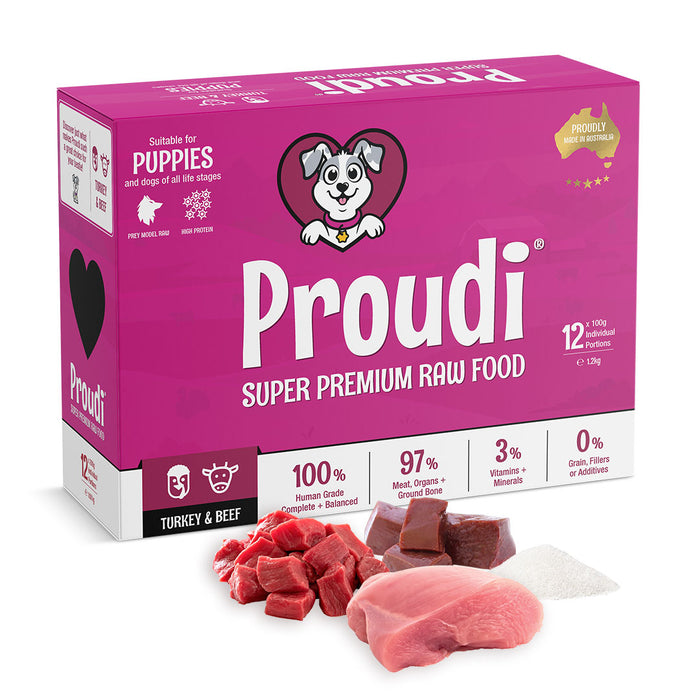 Proudi Puppy Turkey & Beef