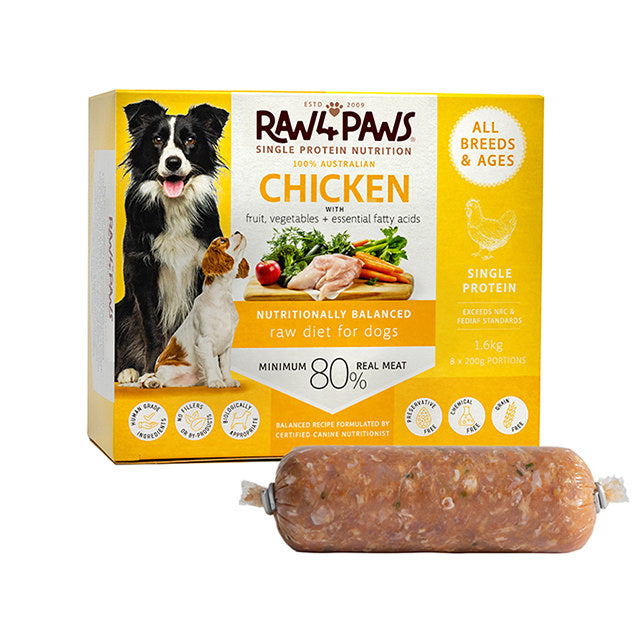 RAW 4 PAWS CHICKEN ROLLS 8 X 200G