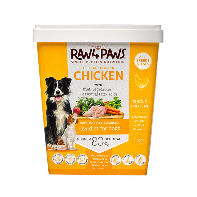 RAW 4 PAWS CHICKEN CONTAINER 900G