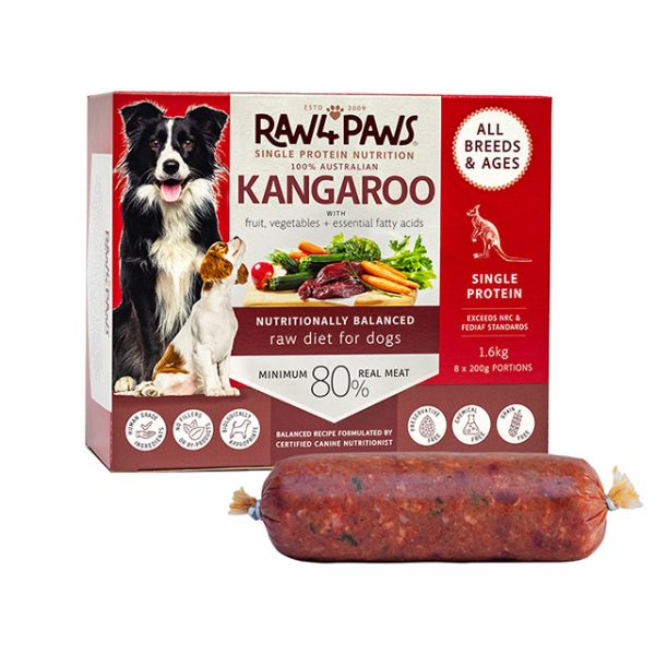 RAW 4 PAWS ROO ROLLS 8 X 200G