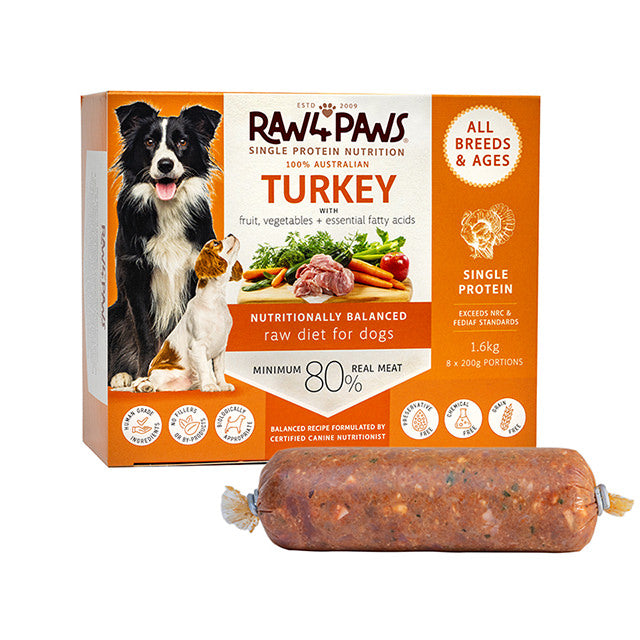 RAW 4 PAWS TURKEYS ROLLS 8 X 200G