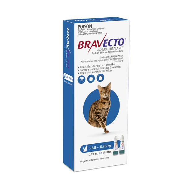 Bravecto Spot On For Cats Medium 2.8-6.25kg