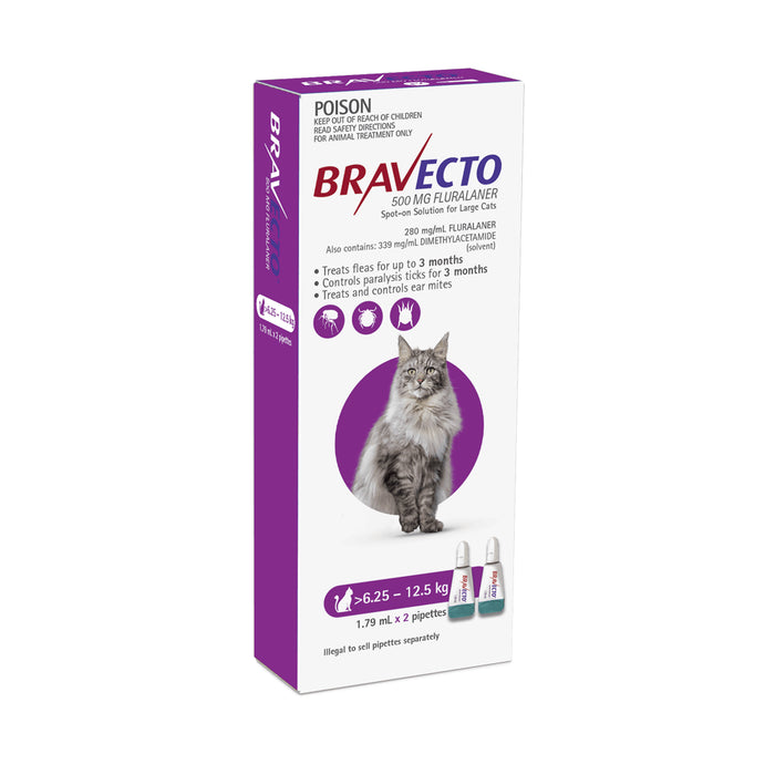 Bravecto Spot On For Cats Large 6.25-12.5kg