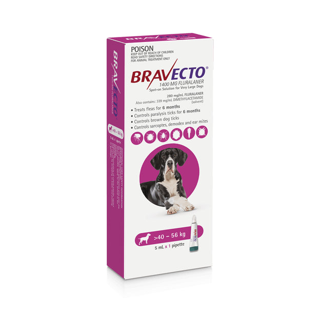 Bravecto Spot On For Dogs XLge 40-56kg