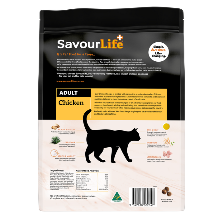 Savour Life Chicken Adult Cat Dry Food 2kg