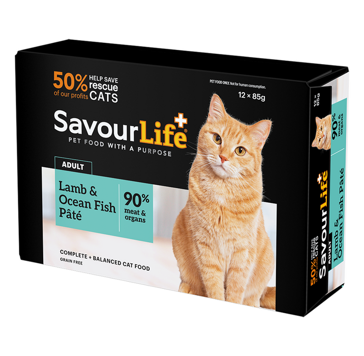 Savour Life Lamb & Ocean Fish Adult Cat Food 12x85g