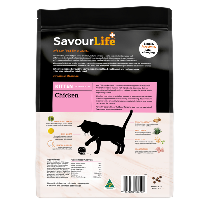 Savour Life Chicken Kitten Dry Food 2kg