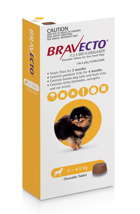 Bravecto Chew XSml Dog 2-4.5kg