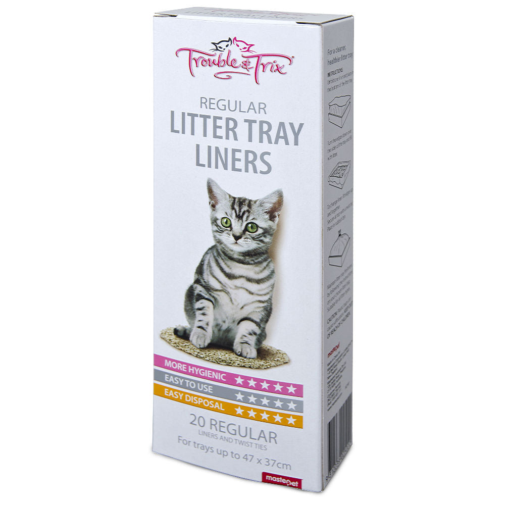 Trouble & Trix Litter Regular Tray Liners 20 Pack